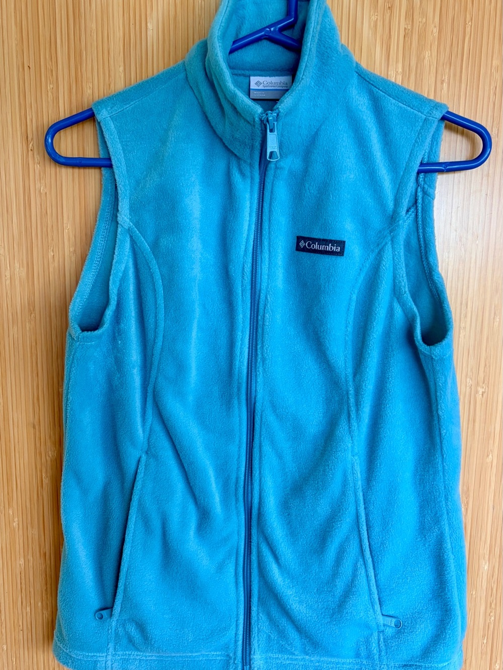 Columbia Teal Zip Fleece Vest